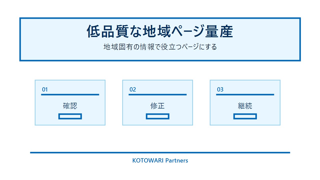 低品質な地域ページ量産を避ける図解
